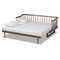 Baxton Studio Muriel Walnut Wood Expandable Twin Size to King Size Spindle Daybed 167-10739 - alternate 3
